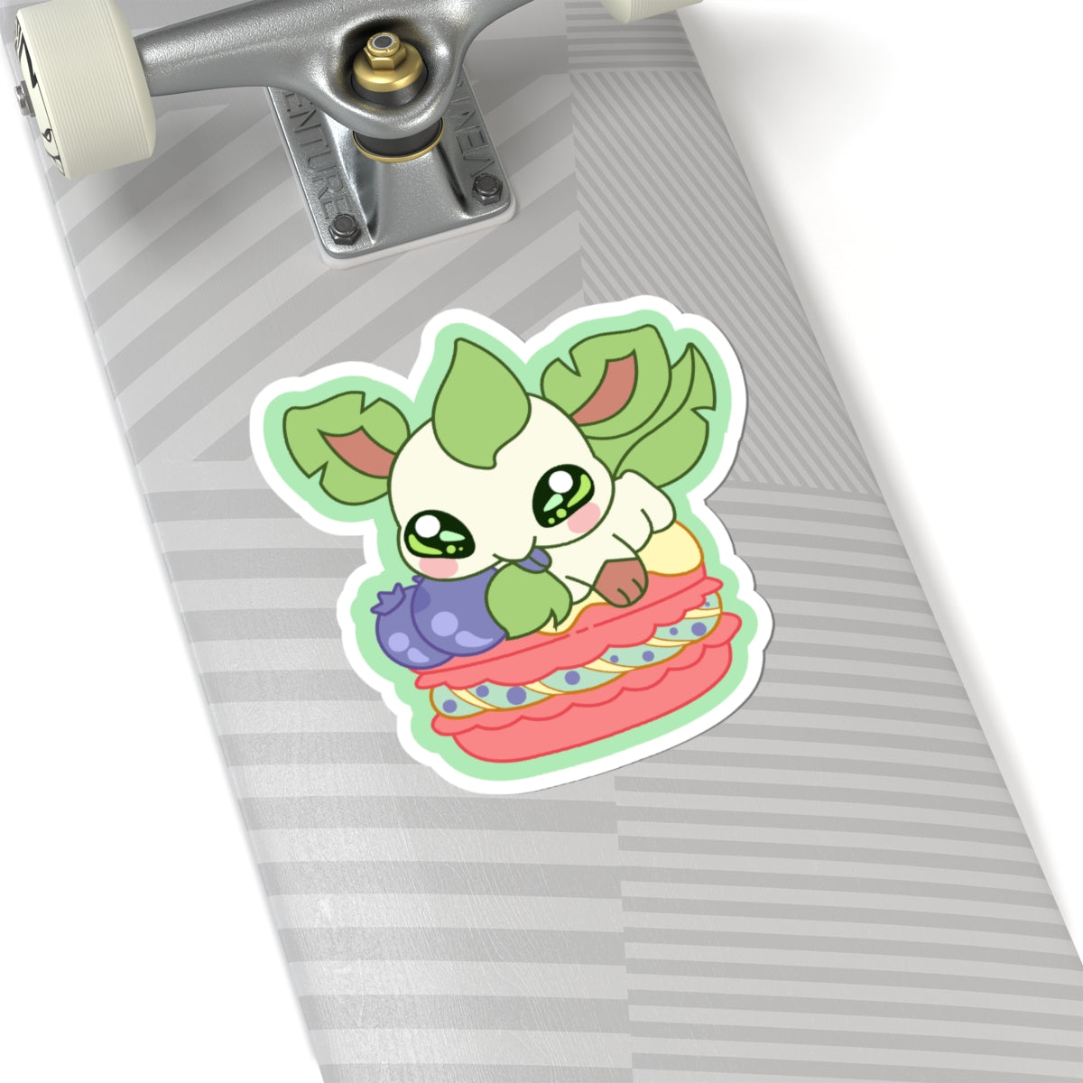 Leafberrycrisp Macaron Sticker — Cute Anime Kiss-Cut Decal