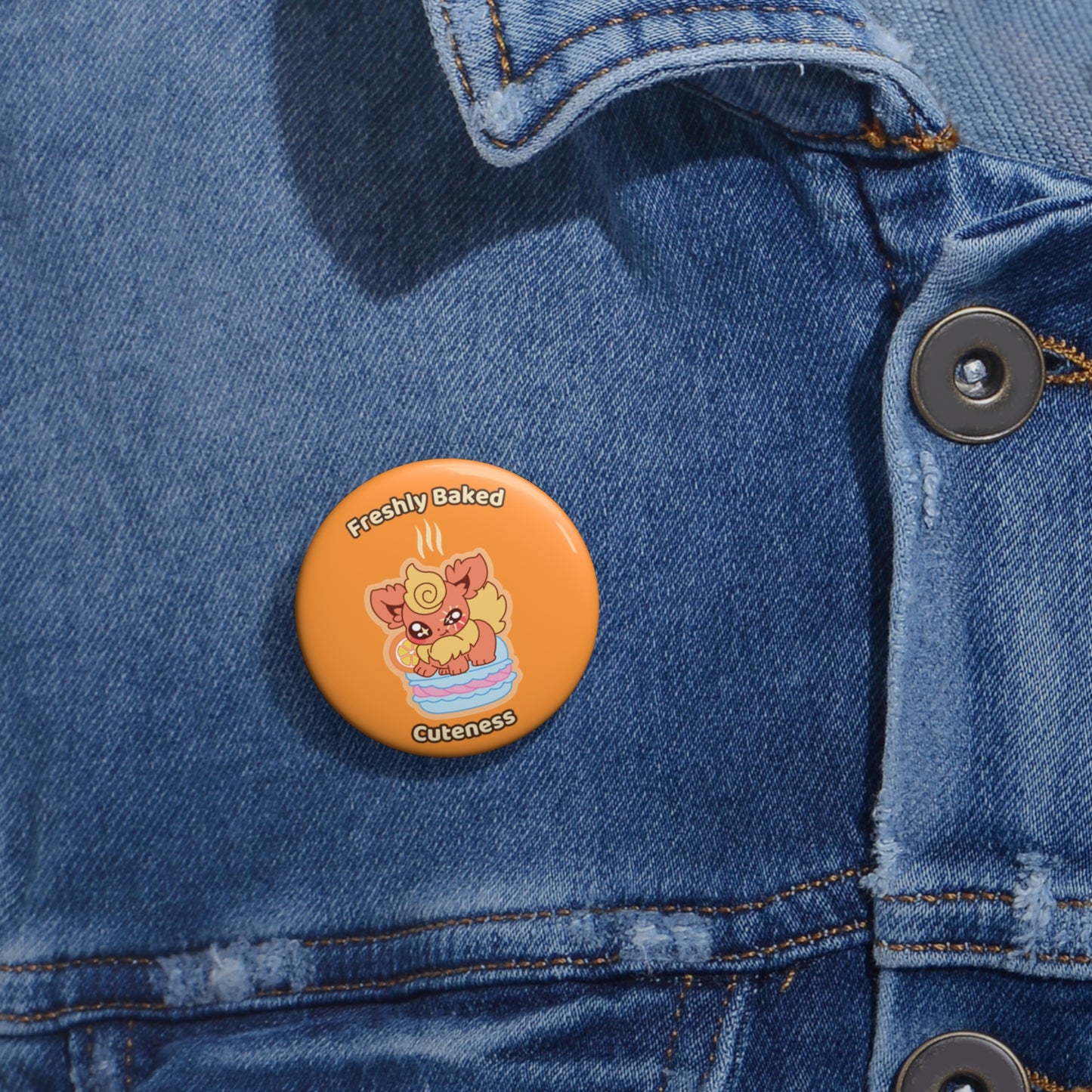 Freshly Baked Cuteness Flamezest Pin Button