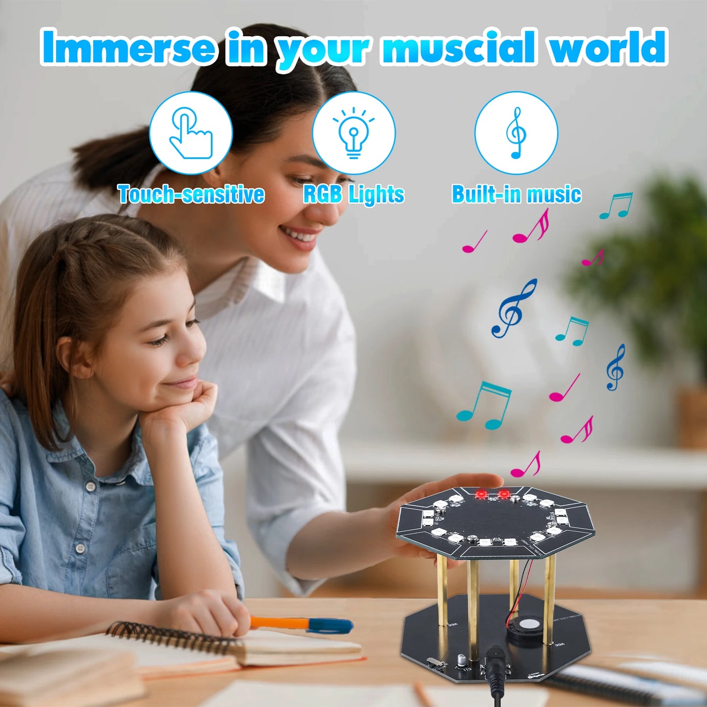 Hands-On Electronic Drum Soldering Kit – Touch Sensing Music Project for DIY & STEM Enthusiasts