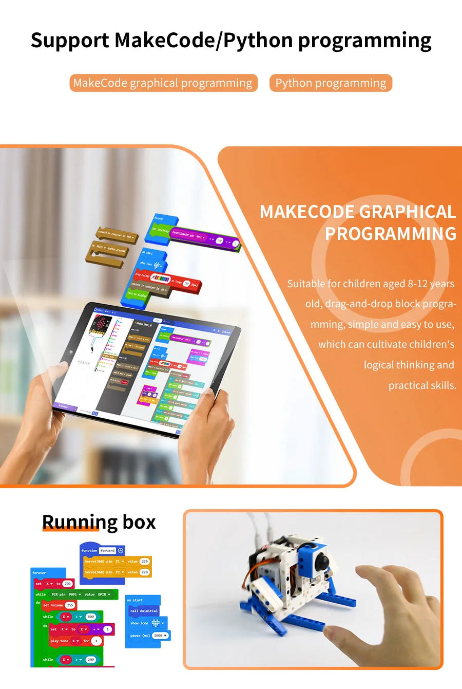 Microbit V2 Sensor Kit for Kids – STEM Coding Education, Programmable DIY Robot Projects, Supports MakeCode & Python