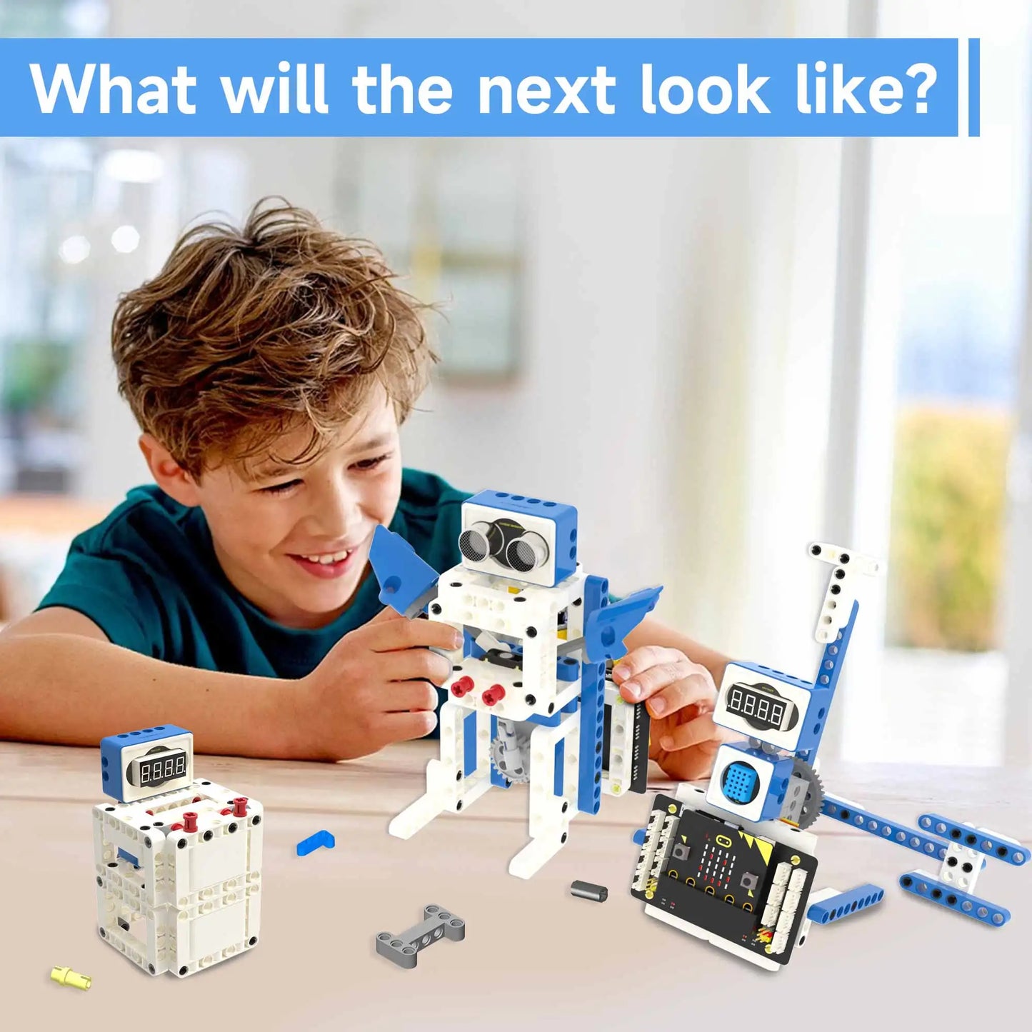 Microbit V2 Sensor Kit for Kids – STEM Coding Education, Programmable DIY Robot Projects, Supports MakeCode & Python