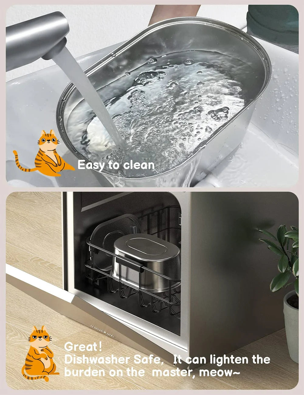 Stainless Steel Pet Water Fountain – Ultra-Quiet, Large Capacity, & Double Filtration