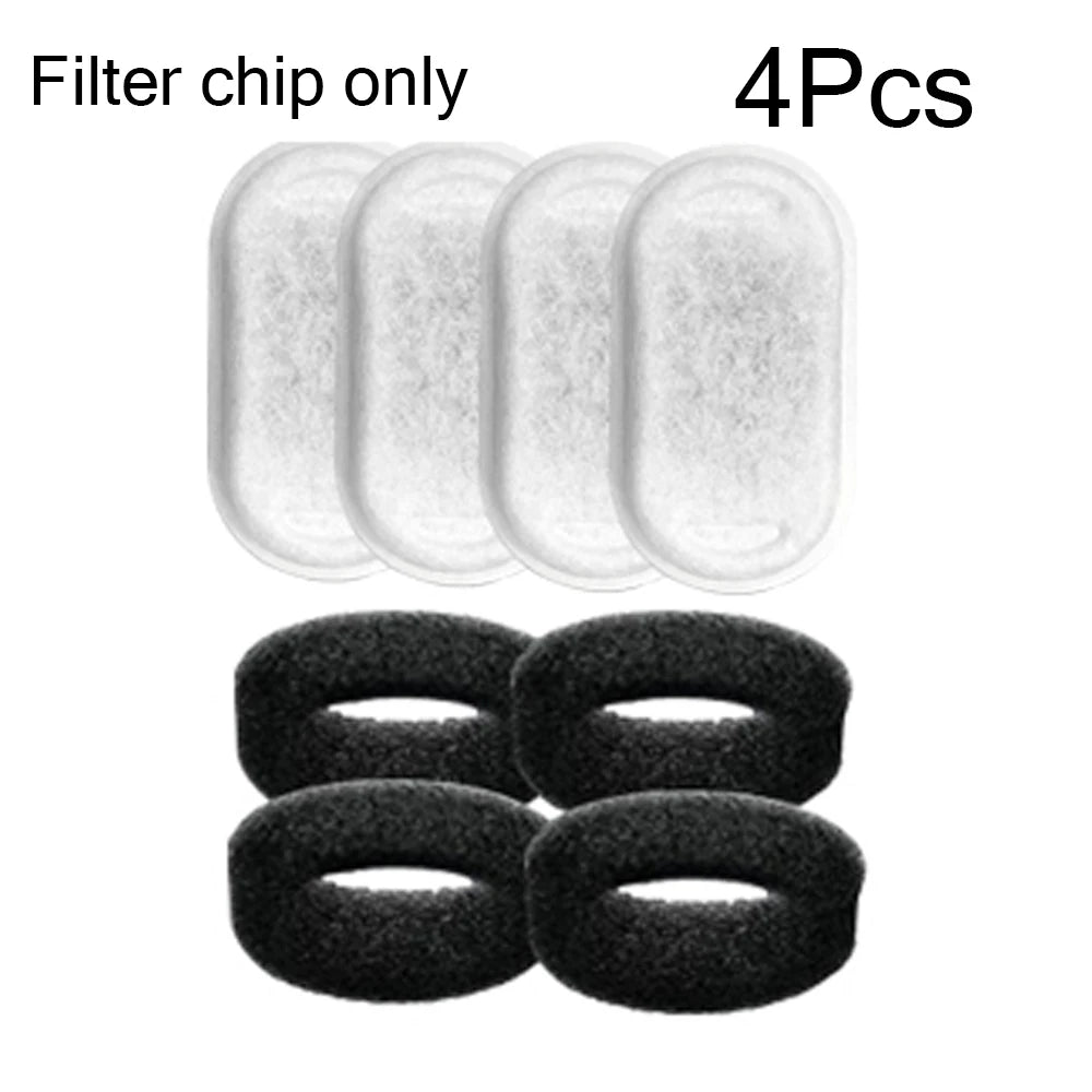 Carbon Replacement Filters – Fits Stainless Steel Cat Water Fountains & Pet Dispensers (4 and 8-Pack)