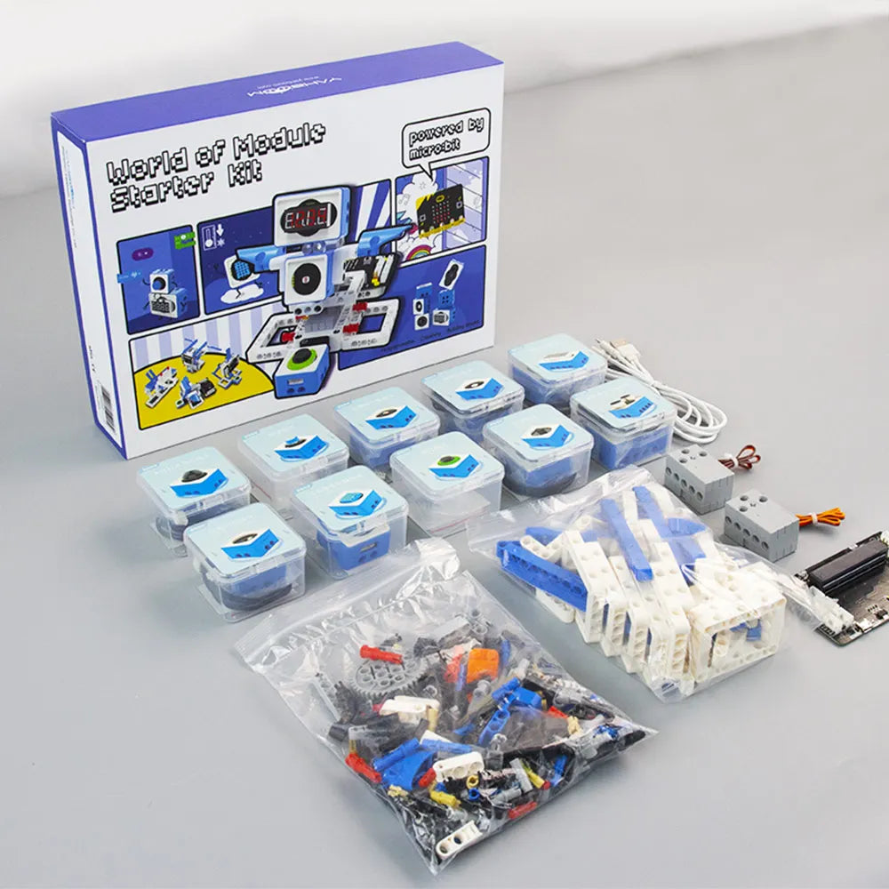 Microbit V2 Sensor Kit for Kids – STEM Coding Education, Programmable DIY Robot Projects, Supports MakeCode & Python