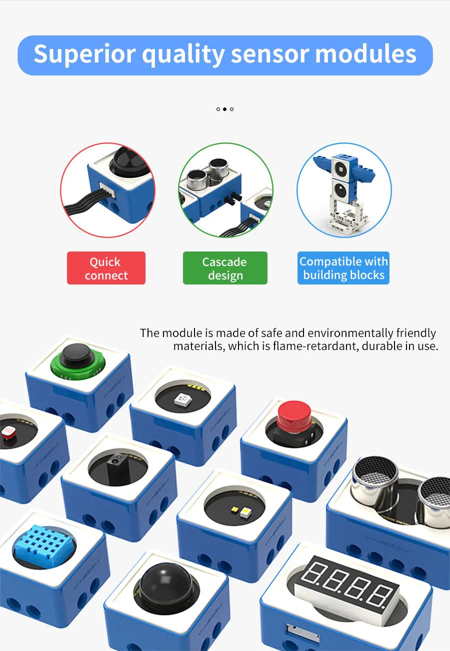 Microbit V2 Sensor Kit for Kids – STEM Coding Education, Programmable DIY Robot Projects, Supports MakeCode & Python