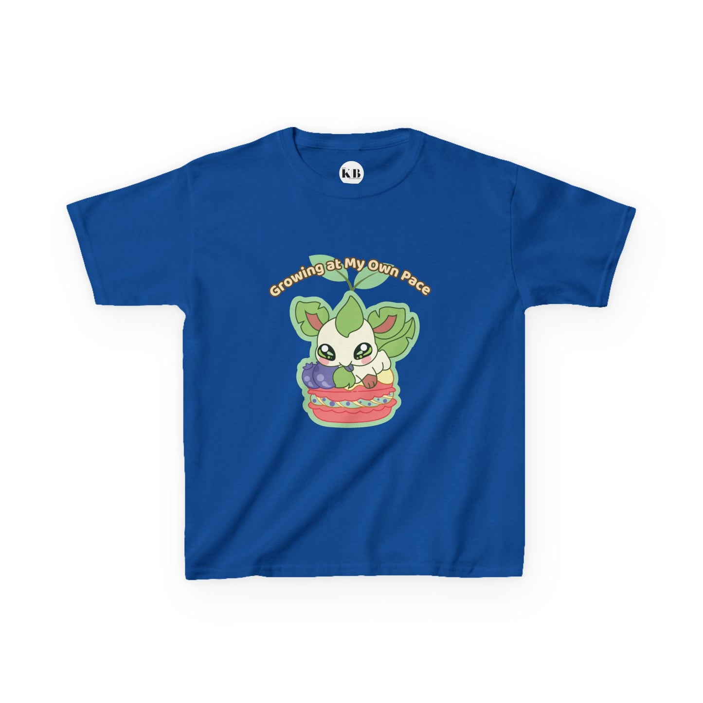 Kids Tee — Cute "Growing in My Own Pace" Leafberrycrisp Graphic