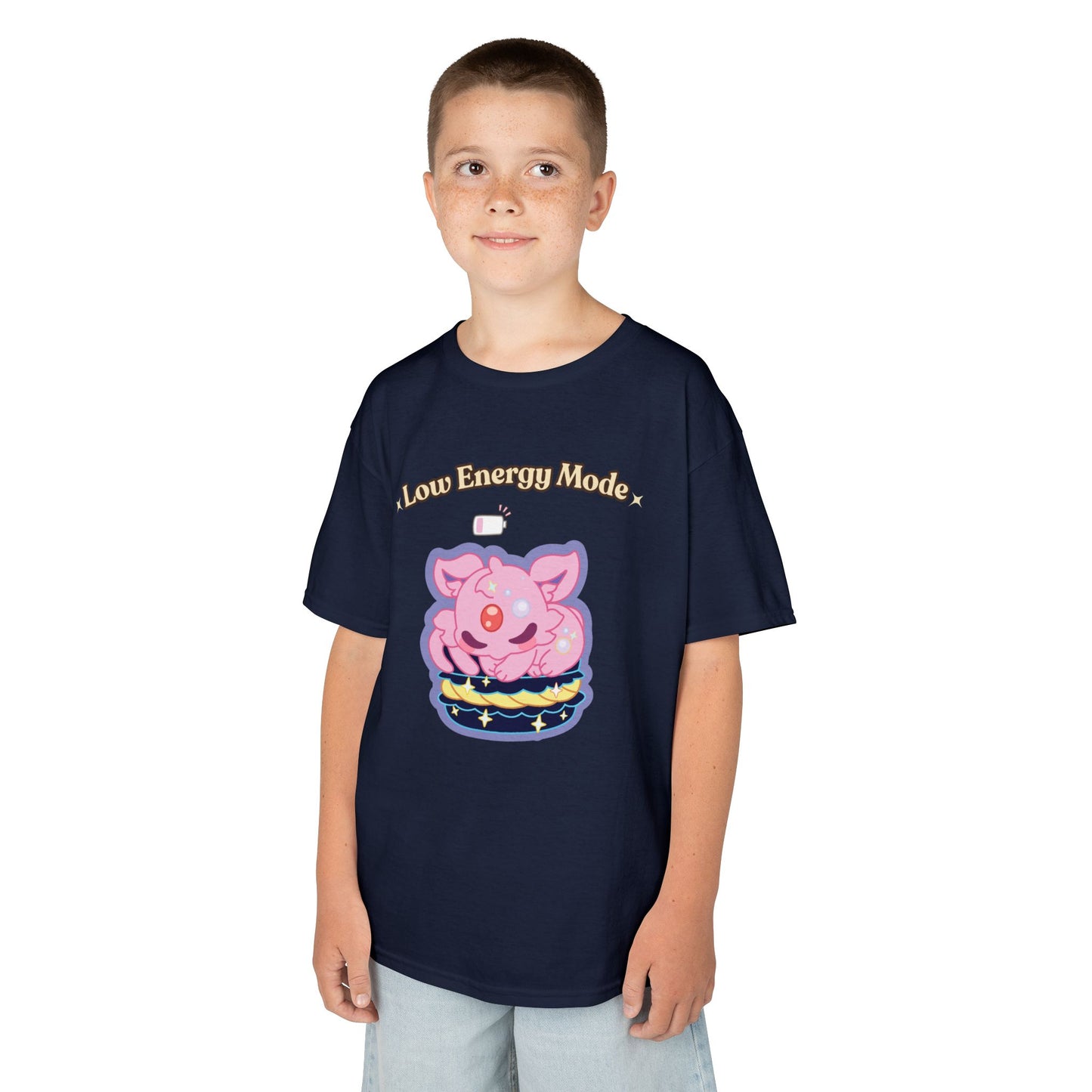Kids Tee — Cute "Low Energy Mode" Dreamyeon Graphic