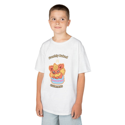 Kids Tee — Cute "Freshly Baked Cuteness" Flamzest Graphic