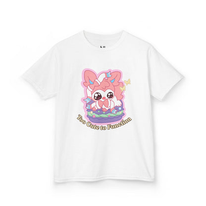 Kids Tee — Cute "Too Cute to Function" Sylvepuff