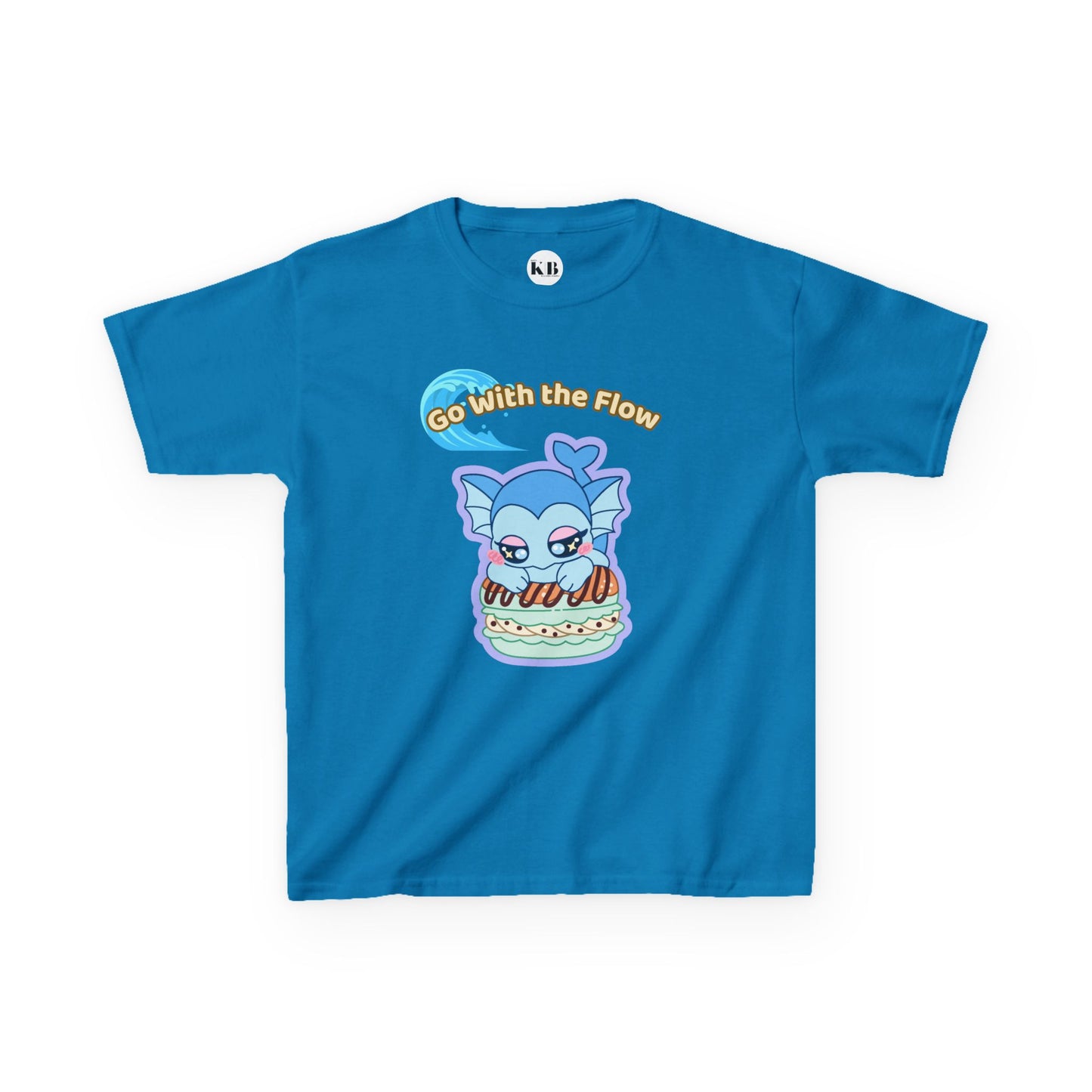 Kids Tee — Cute "Go With the Flow" Vapochocomint Graphic
