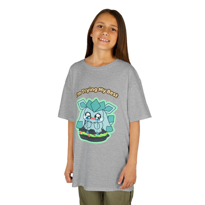 Kids Tee — Cute "I'm Trying My Best" Glaycegem Graphic