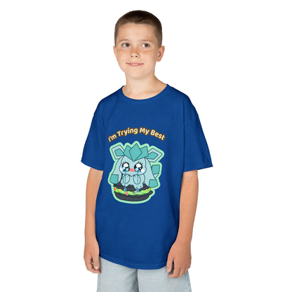 Kids Tee — Cute "I'm Trying My Best" Glaycegem Graphic