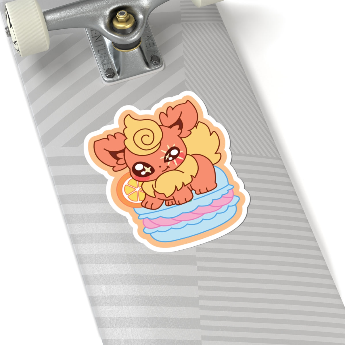 Flamezest Macaron Sticker — Cute Anime Kiss-Cut Decal