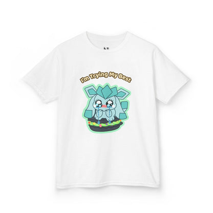 Kids Tee — Cute "I'm Trying My Best" Glaycegem Graphic