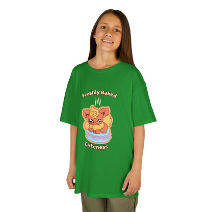 Kids Tee — Cute "Freshly Baked Cuteness" Flamzest Graphic