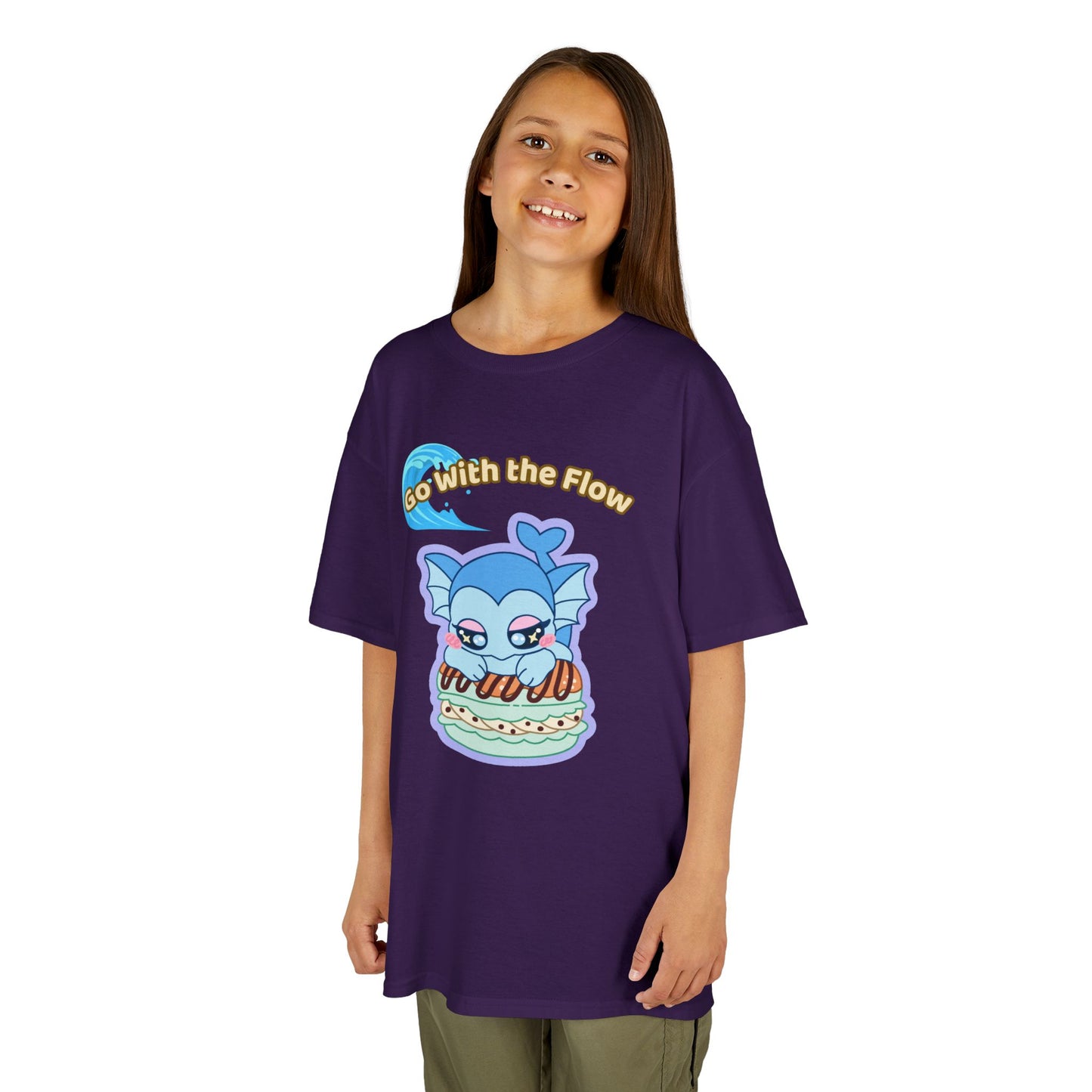 Kids Tee — Cute "Go With the Flow" Vapochocomint Graphic