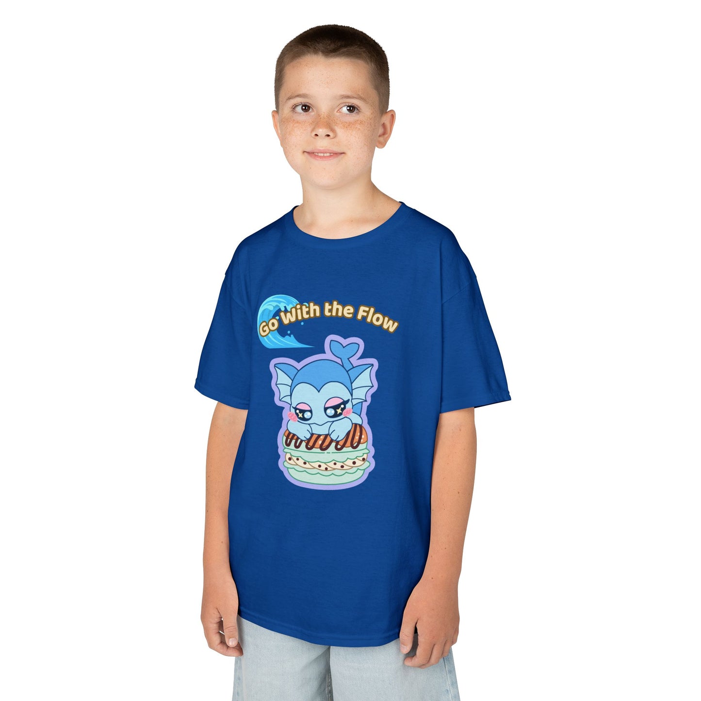 Kids Tee — Cute "Go With the Flow" Vapochocomint Graphic
