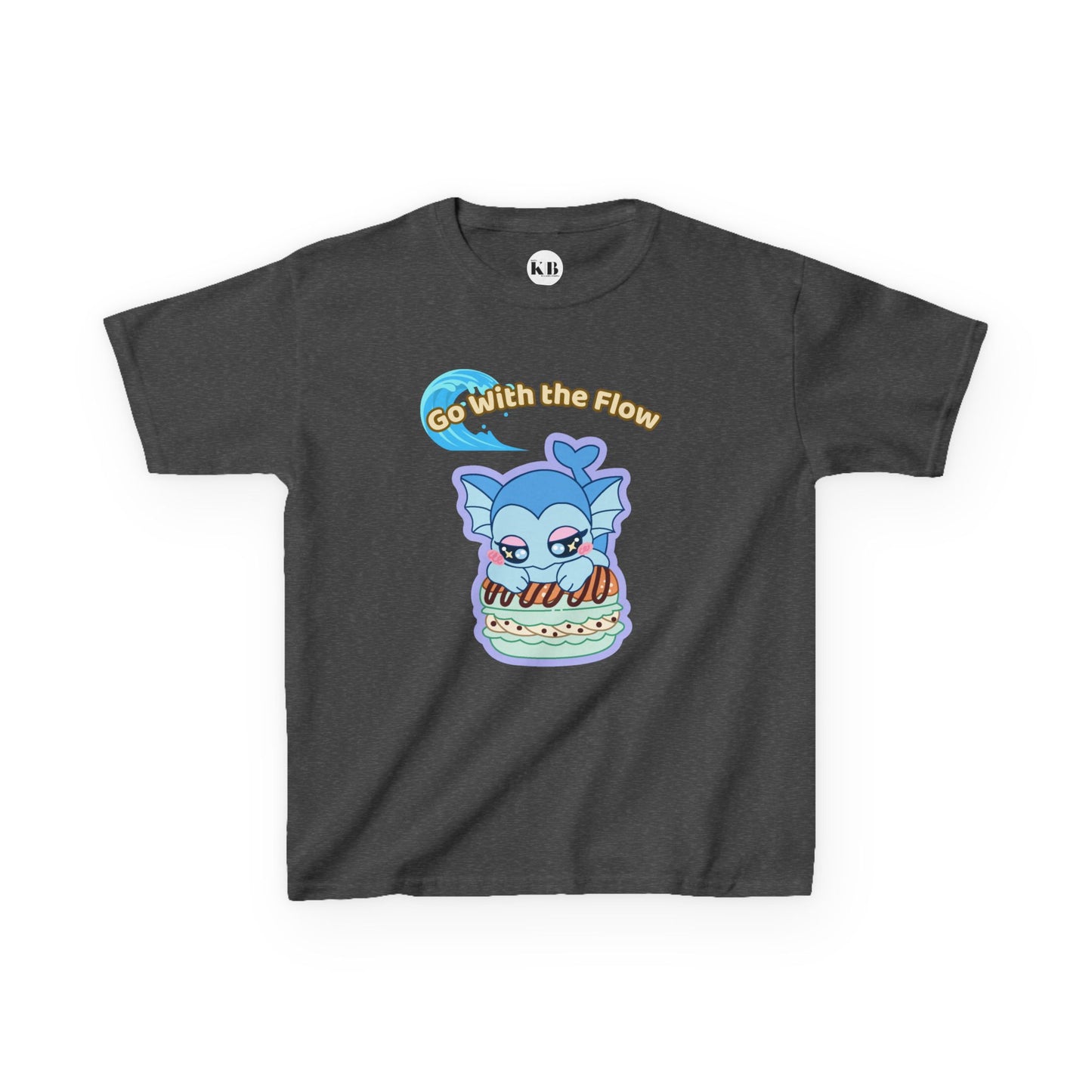 Kids Tee — Cute "Go With the Flow" Vapochocomint Graphic