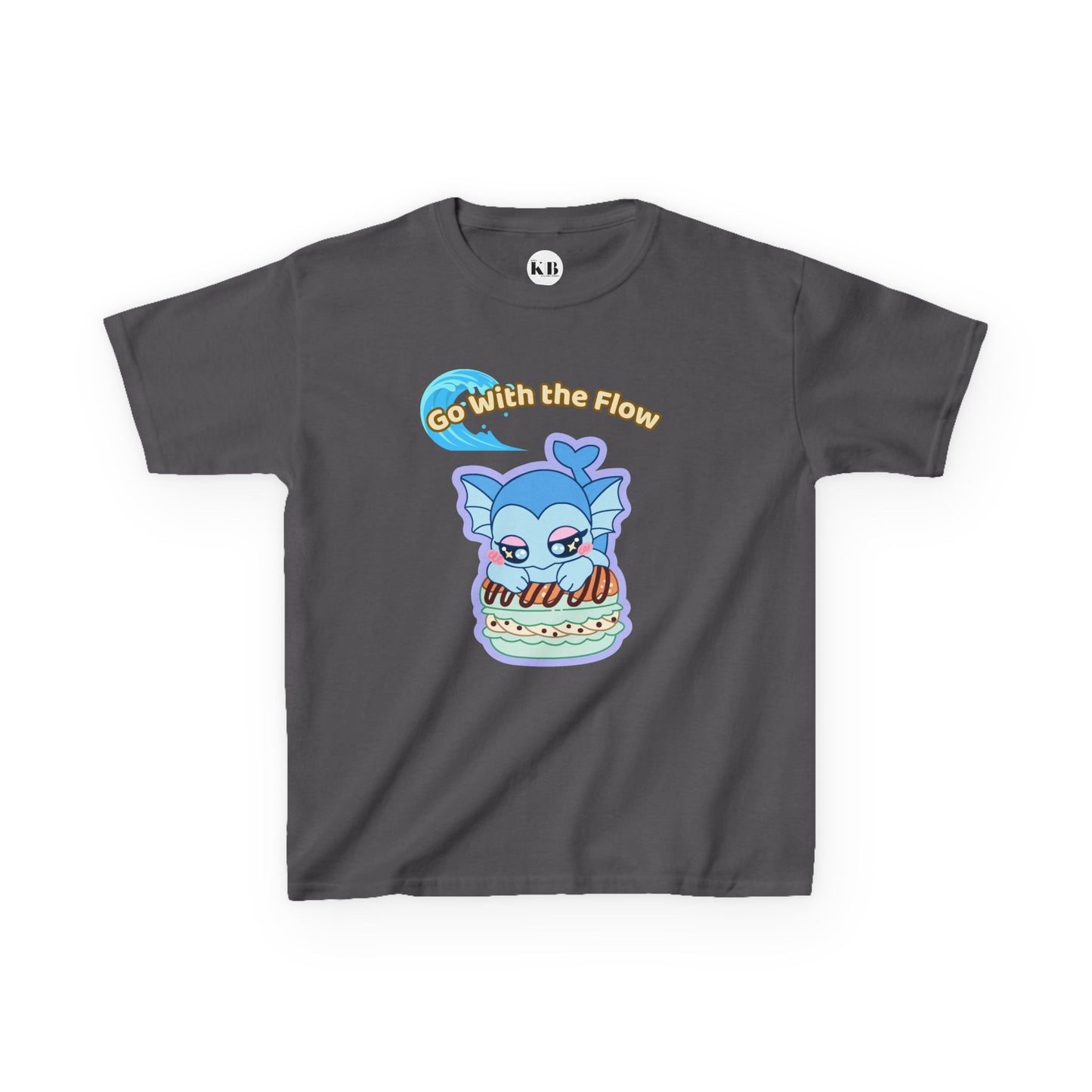 Kids Tee — Cute "Go With the Flow" Vapochocomint Graphic