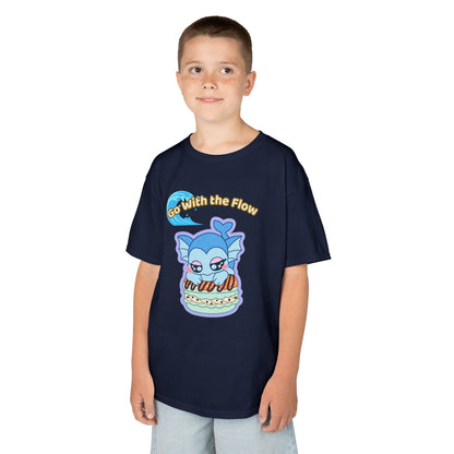 Kids Tee — Cute "Go With the Flow" Vapochocomint Graphic