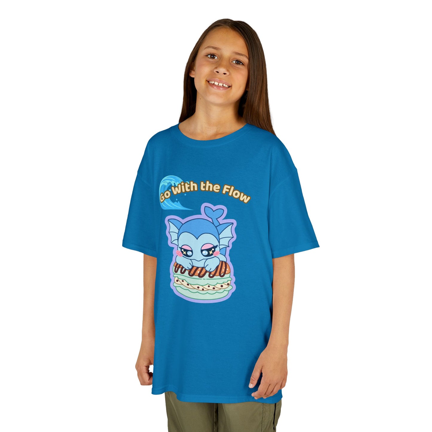 Kids Tee — Cute "Go With the Flow" Vapochocomint Graphic