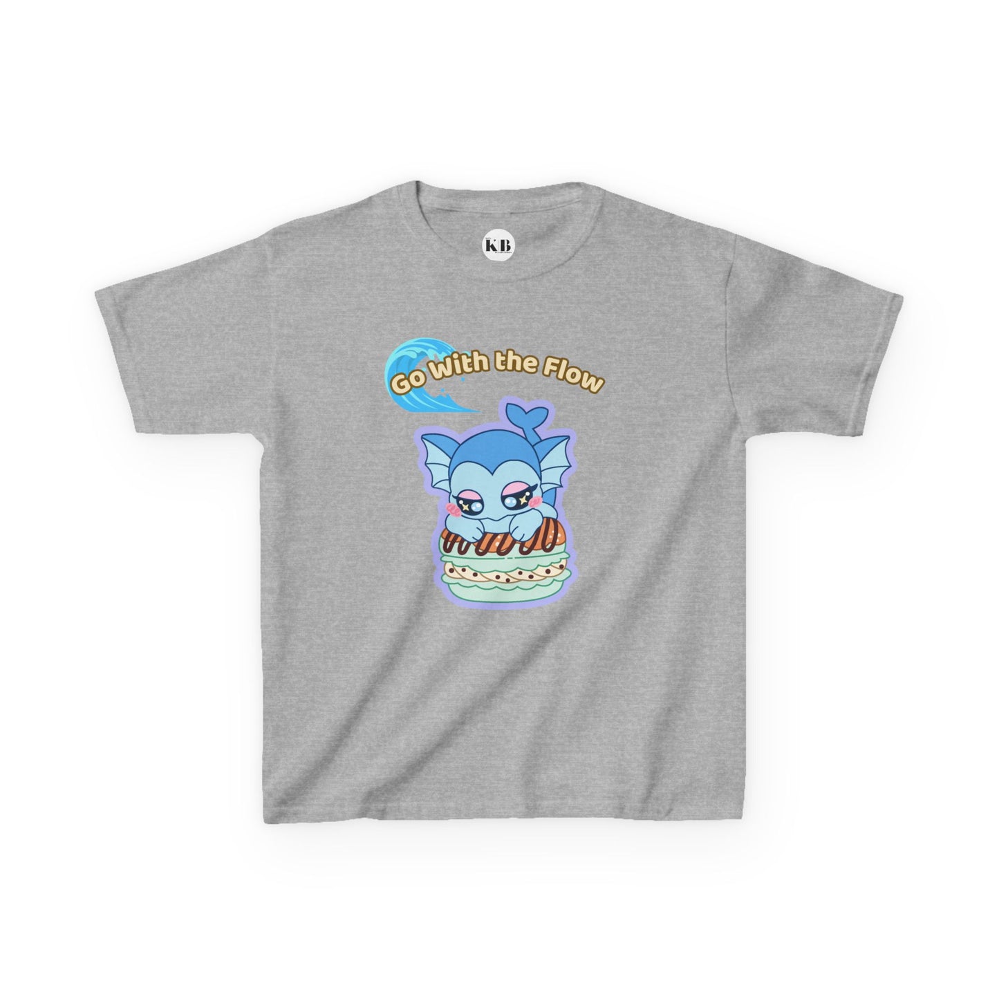 Kids Tee — Cute "Go With the Flow" Vapochocomint Graphic