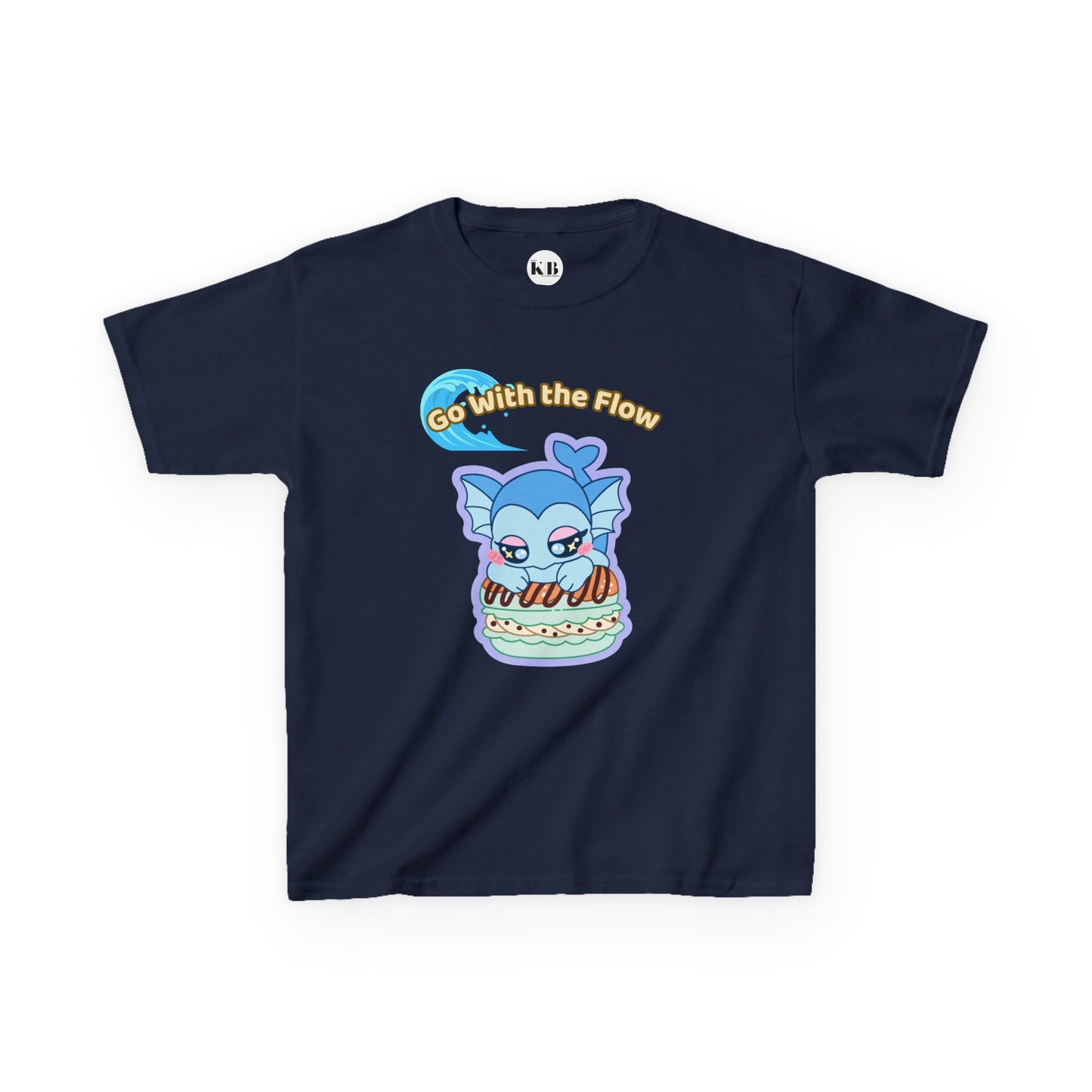 Kids Tee — Cute "Go With the Flow" Vapochocomint Graphic