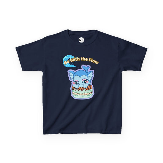 Kids Tee — Cute "Go With the Flow" Vapochocomint Graphic