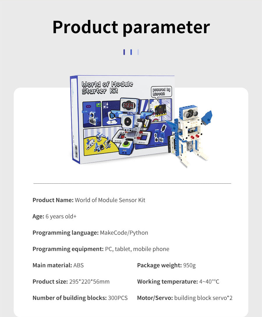 Microbit V2 Sensor Kit for Kids – STEM Coding Education, Programmable DIY Robot Projects, Supports MakeCode & Python