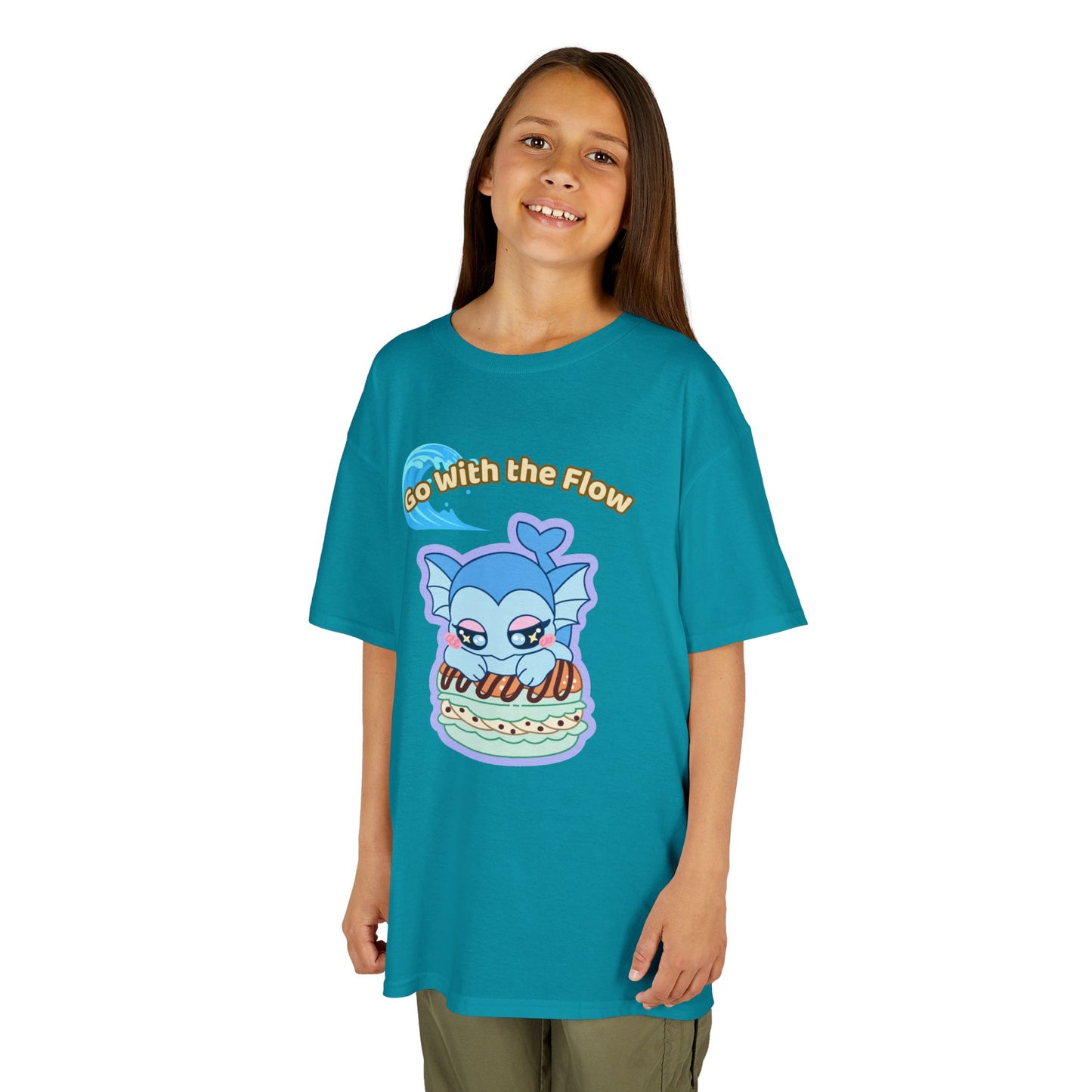 Kids Tee — Cute "Go With the Flow" Vapochocomint Graphic