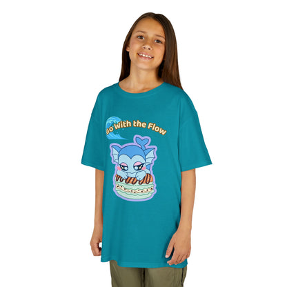Kids Tee — Cute "Go With the Flow" Vapochocomint Graphic