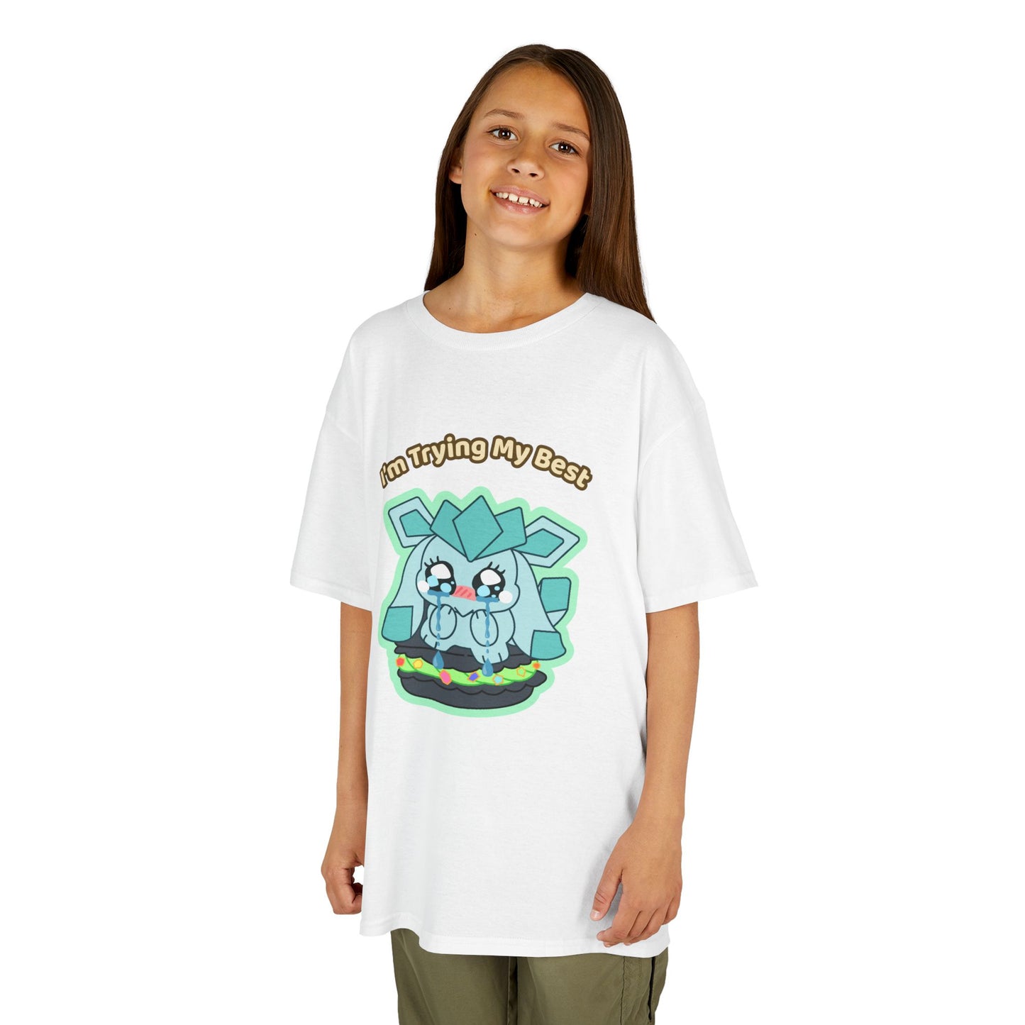 Kids Tee — Cute "I'm Trying My Best" Glaycegem Graphic
