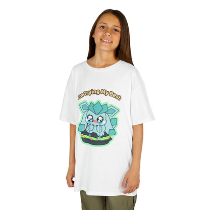 Kids Tee — Cute "I'm Trying My Best" Glaycegem Graphic