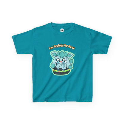 Kids Tee — Cute "I'm Trying My Best" Glaycegem Graphic