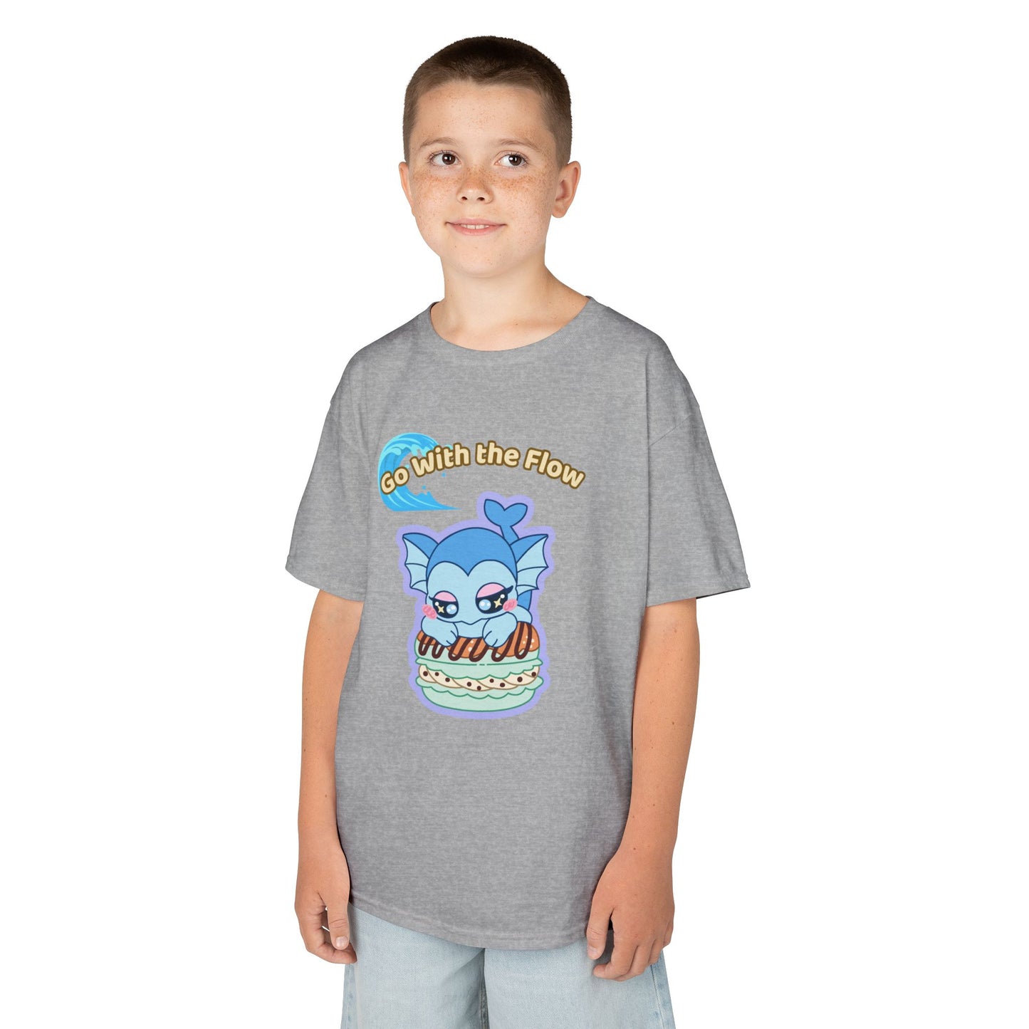 Kids Tee — Cute "Go With the Flow" Vapochocomint Graphic