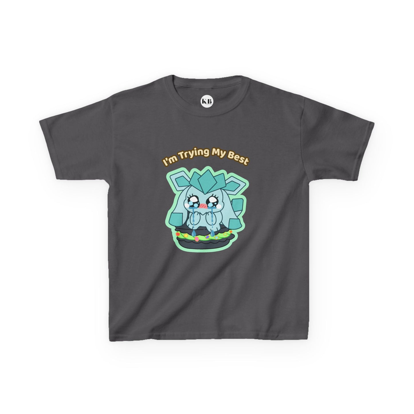 Kids Tee — Cute "I'm Trying My Best" Glaycegem Graphic