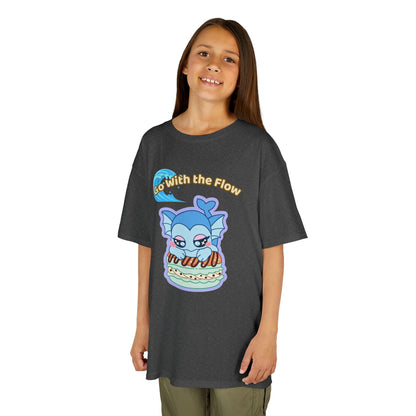 Kids Tee — Cute "Go With the Flow" Vapochocomint Graphic