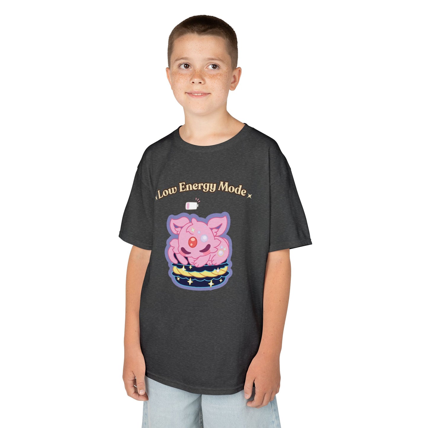 Kids Tee — Cute "Low Energy Mode" Dreamyeon Graphic
