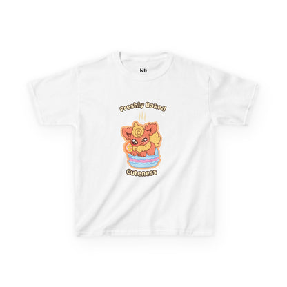 Kids Tee — Cute "Freshly Baked Cuteness" Flamzest Graphic