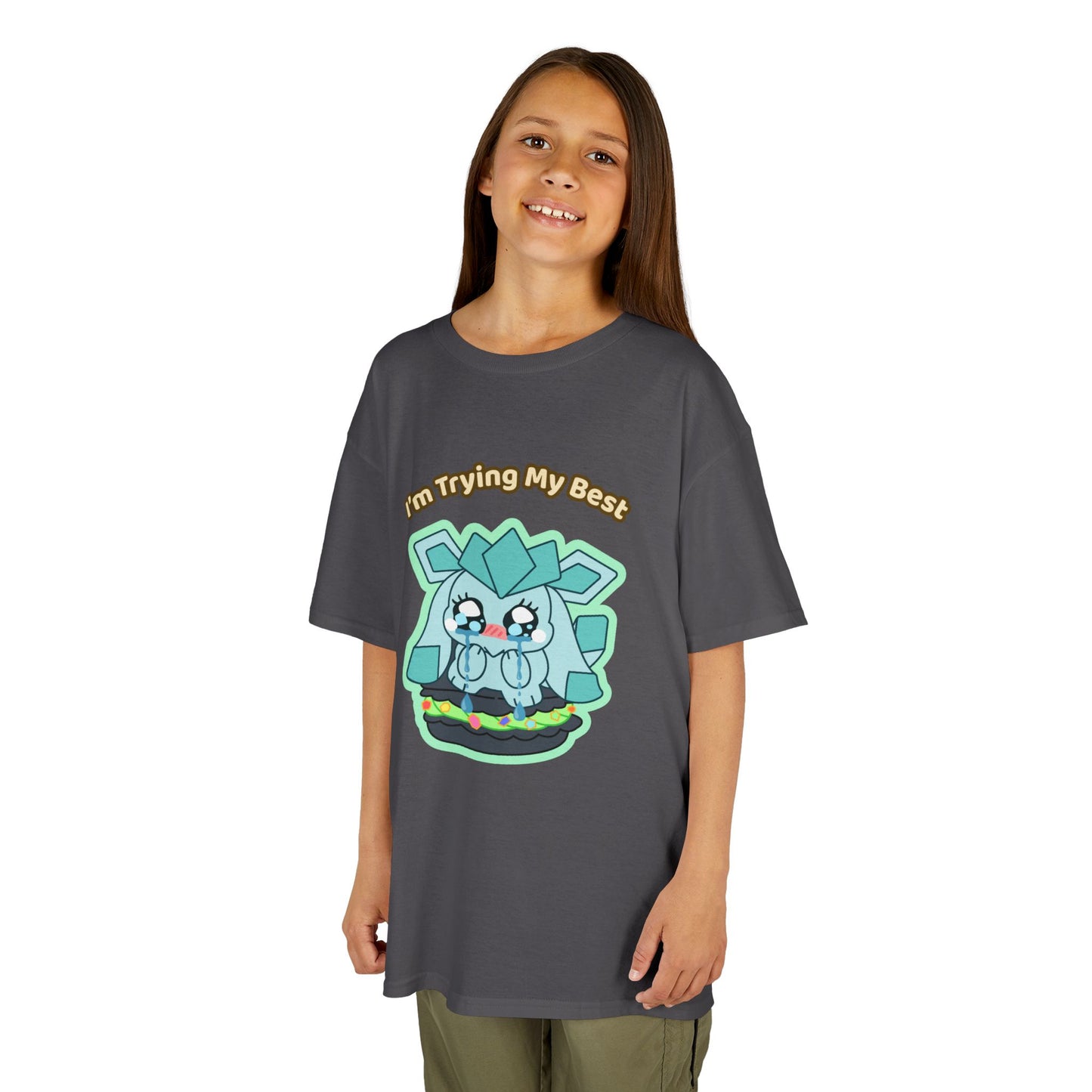 Kids Tee — Cute "I'm Trying My Best" Glaycegem Graphic