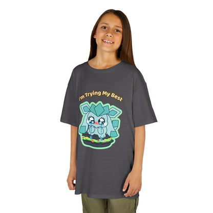 Kids Tee — Cute "I'm Trying My Best" Glaycegem Graphic