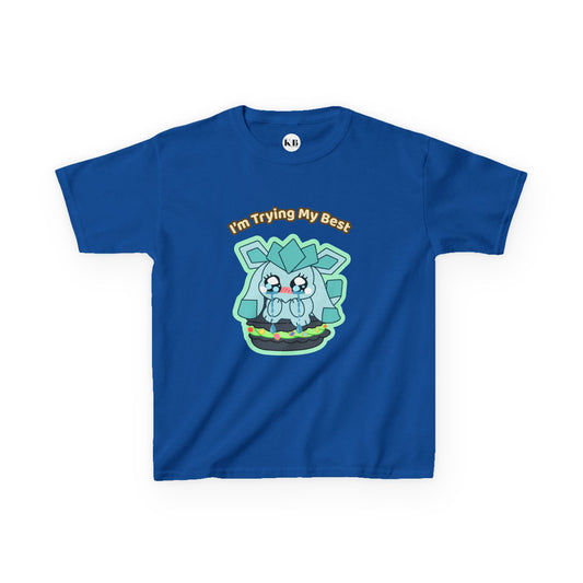 Kids Tee — Cute "I'm Trying My Best" Glaycegem Graphic