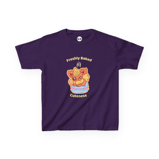 Kids Tee — Cute "Freshly Baked Cuteness" Flamzest Graphic