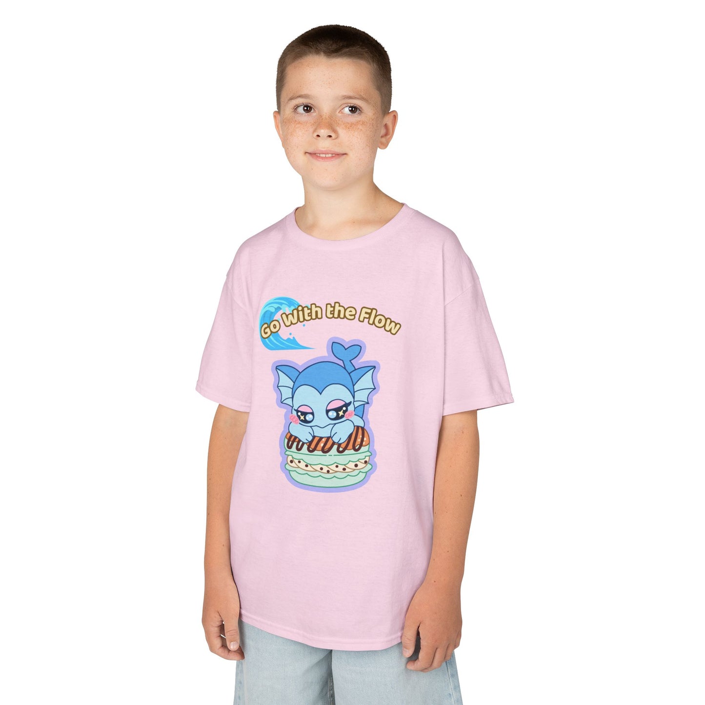 Kids Tee — Cute "Go With the Flow" Vapochocomint Graphic