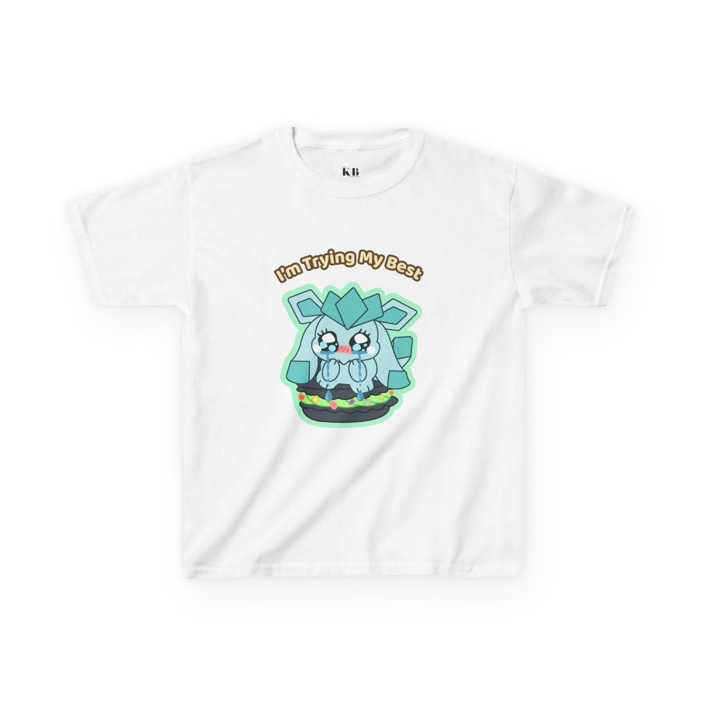 Kids Tee — Cute "I'm Trying My Best" Glaycegem Graphic