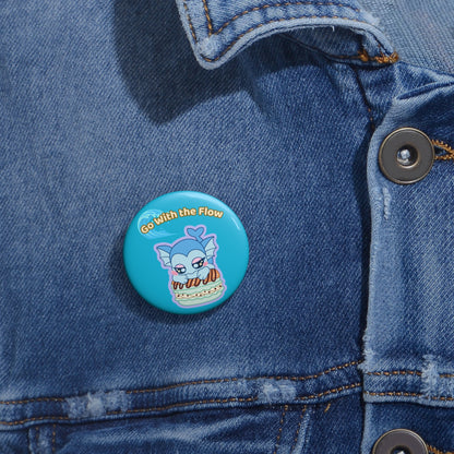 Go With The Flow Vapochocomint Pin Button