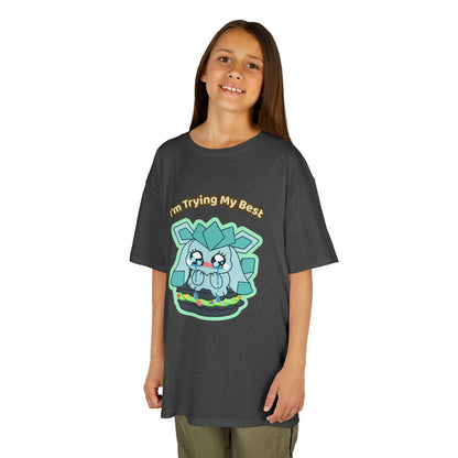 Kids Tee — Cute "I'm Trying My Best" Glaycegem Graphic