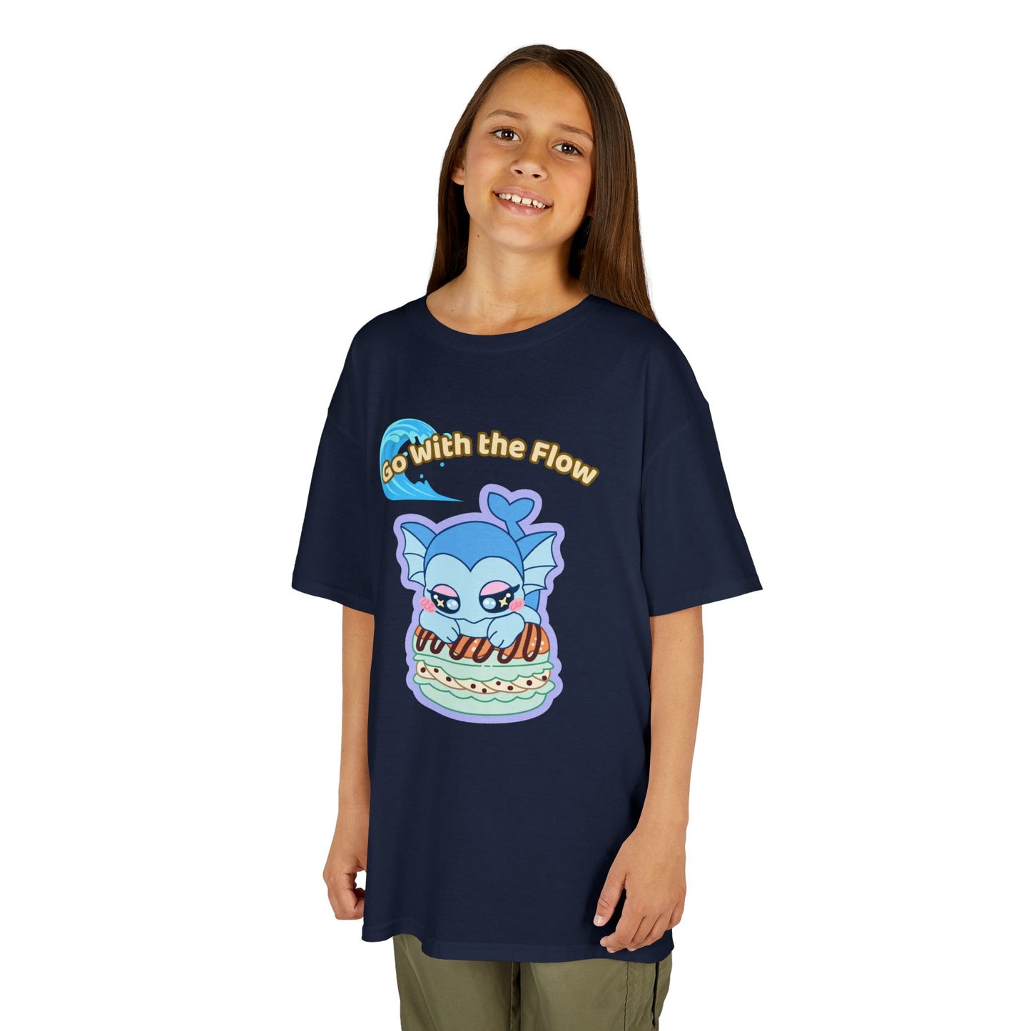 Kids Tee — Cute "Go With the Flow" Vapochocomint Graphic