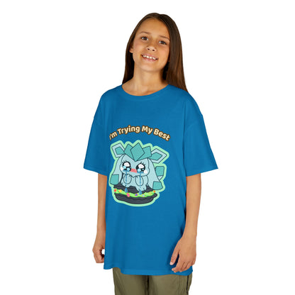 Kids Tee — Cute "I'm Trying My Best" Glaycegem Graphic