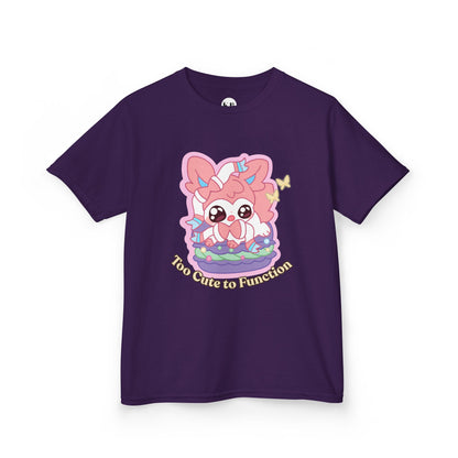 Kids Tee — Cute "Too Cute to Function" Sylvepuff